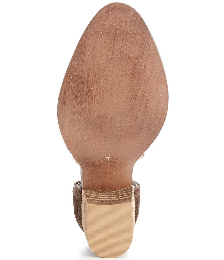 Diba True Shy Town Leopard-Print Suede Two-Piece Block Heel Booties