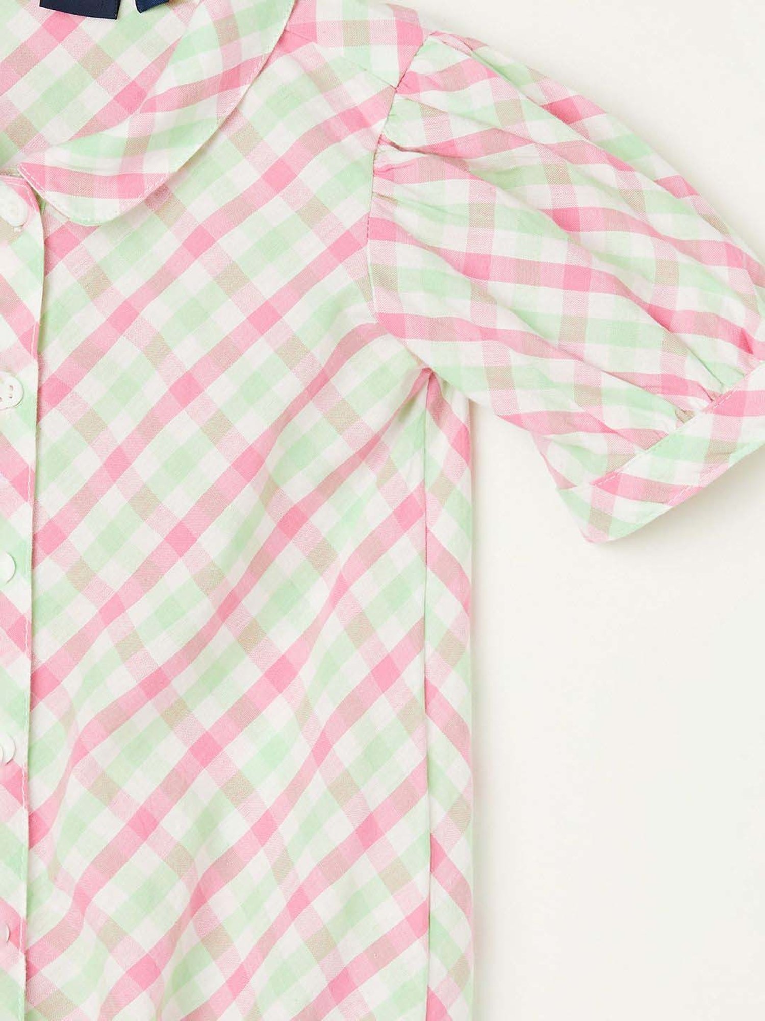 Juniors by Lifestyle Multicolor Cotton Chequered Top