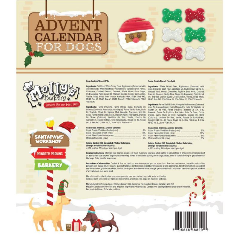 Molly's Barkery Holiday Advent Calender Dog Treats - 8.11oz