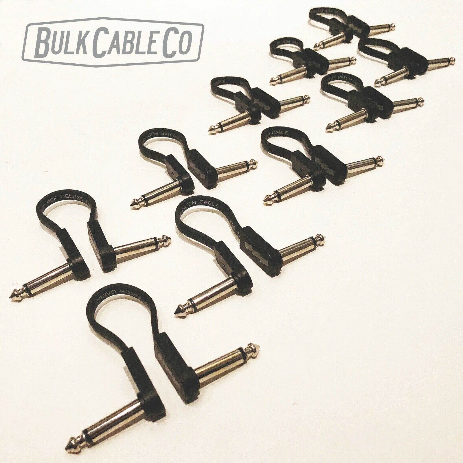 EBS Flat Patch Cables - 10 Pack - 4" (3.94") PCF-DL10 Deluxe - Thin RA/RA Cable