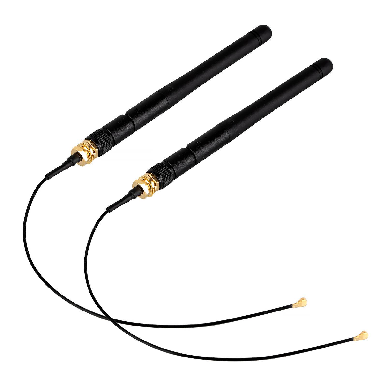 Pair PCI-e Wireless Pigtail Extend Cable 6dBi WiFi Bluetooth Antenna