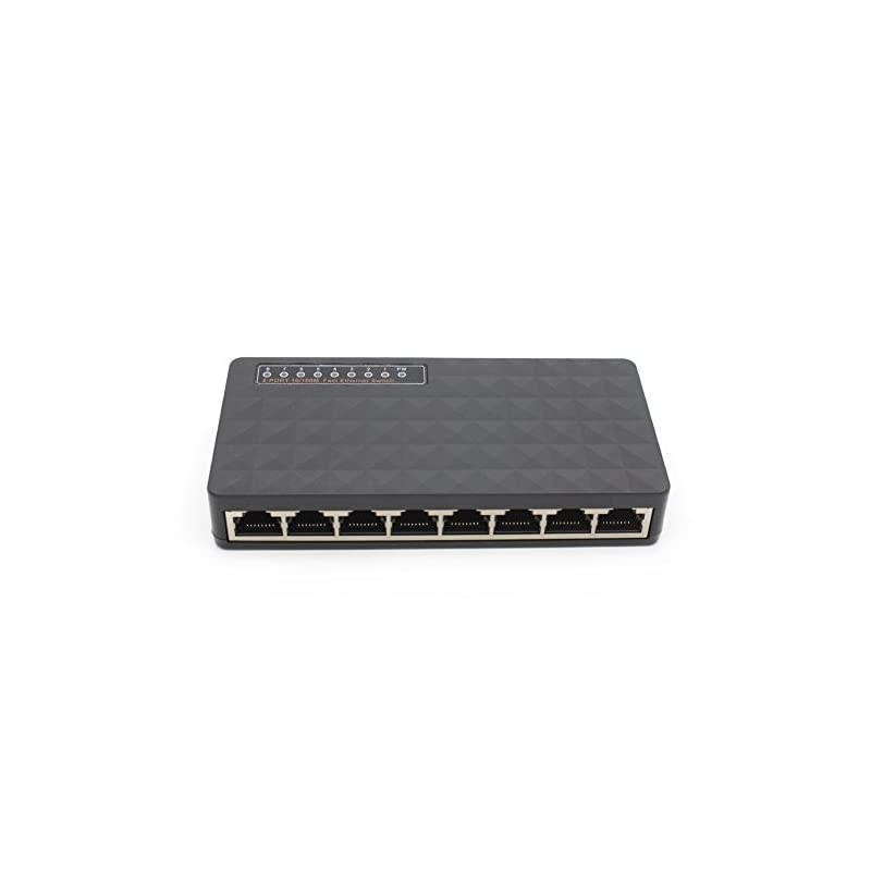 Mini 10/100Mbps 8 Ports Fast Ethernet Network Switch for Desktop PC Router &hellip; (8 Ports 10/100Mbps)