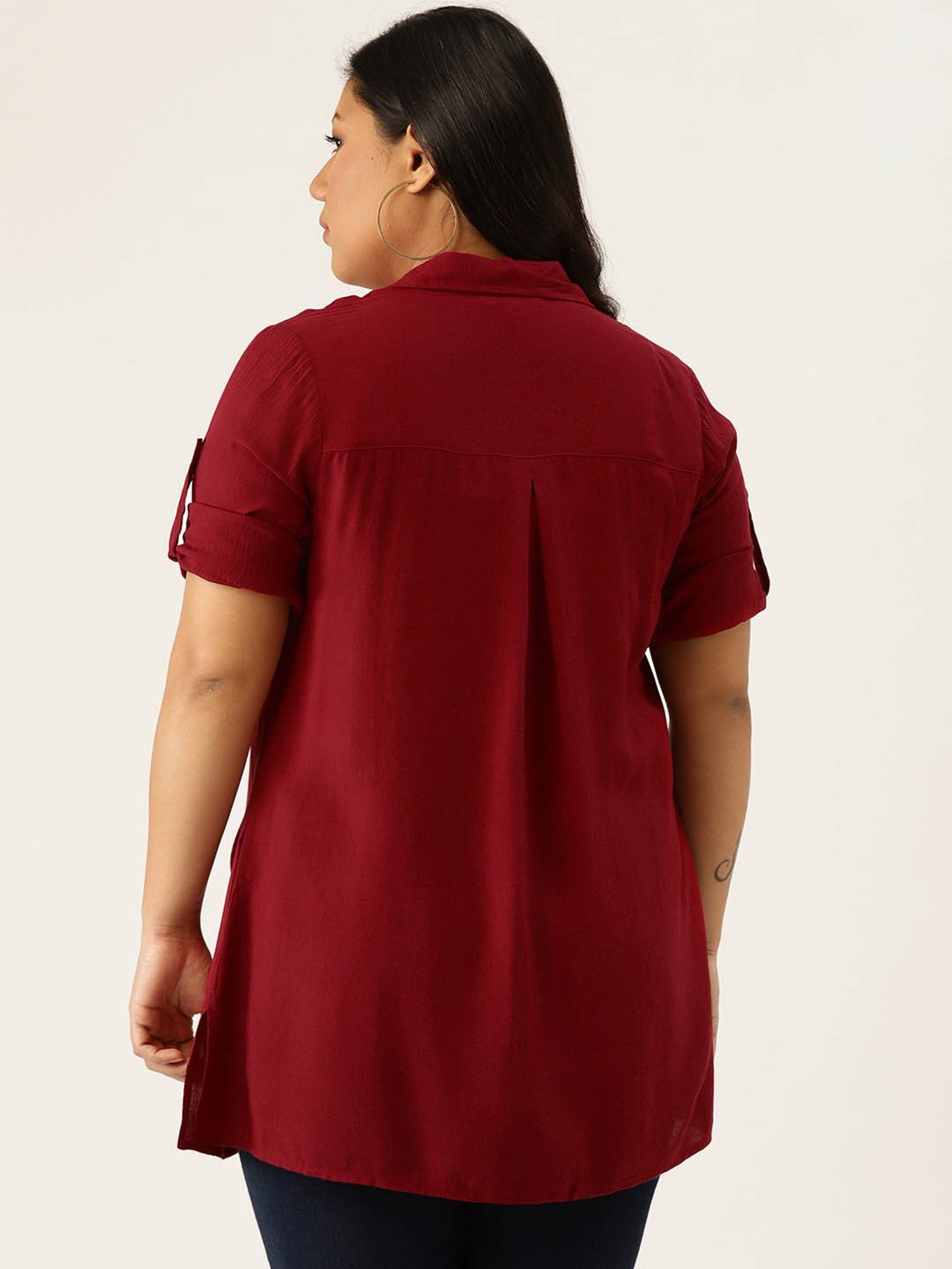 theRebelinme Maroon Regular Fit Shirt