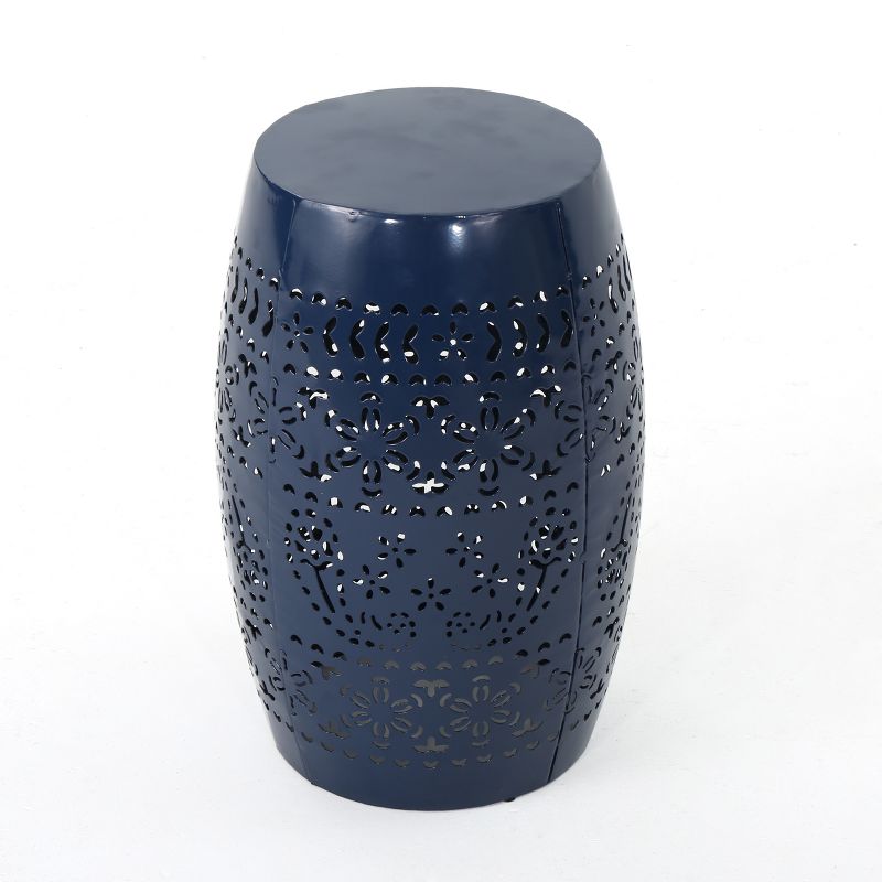 Ruby 12"  Iron Side Table - Dark Blue - Christopher Knight Home