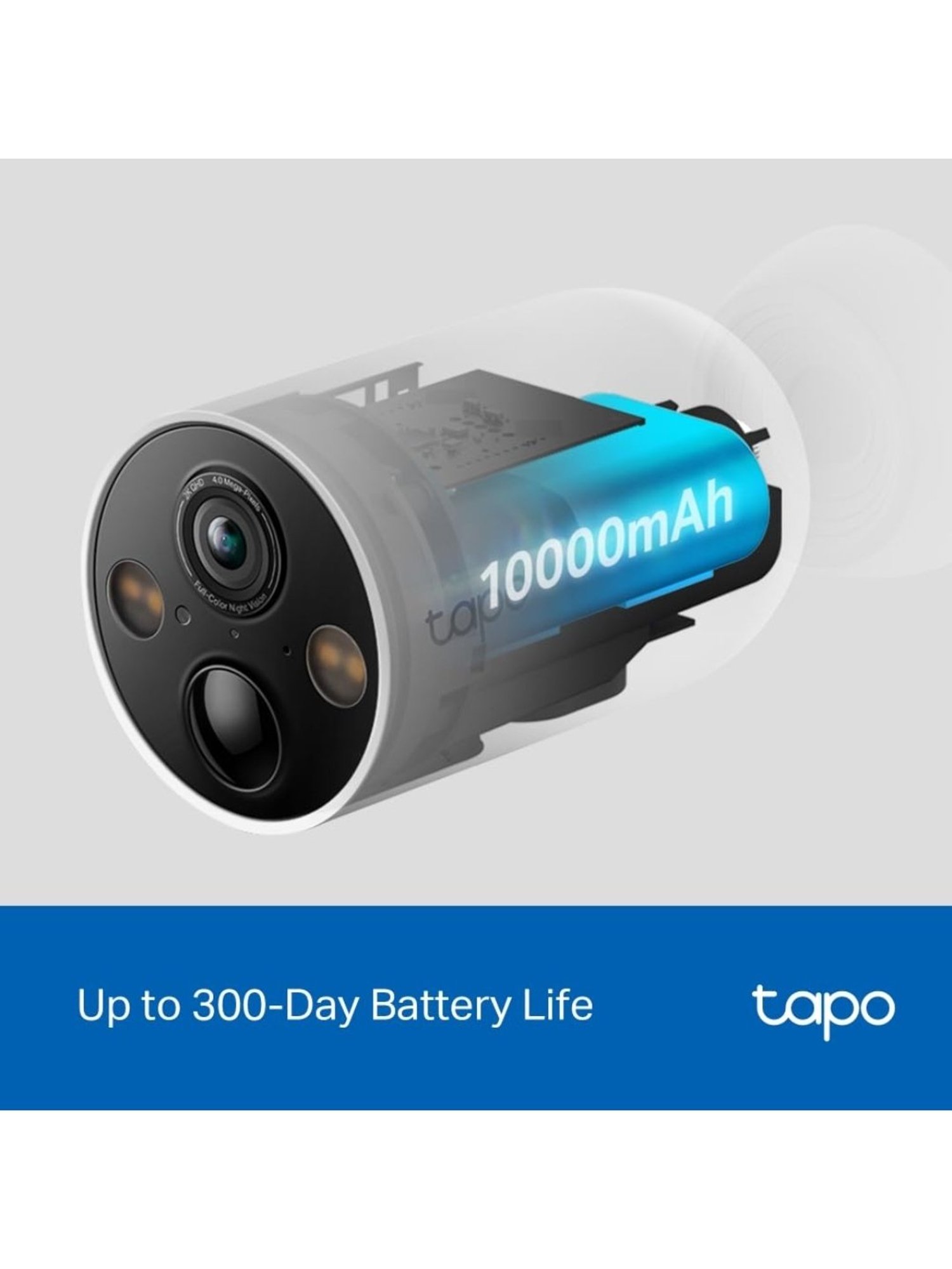 TP-Link Tapo C425 Wire-Free Indoor & Outdoor 2K QHD 4MP Smart Security Camera Pack of 2 - (White)