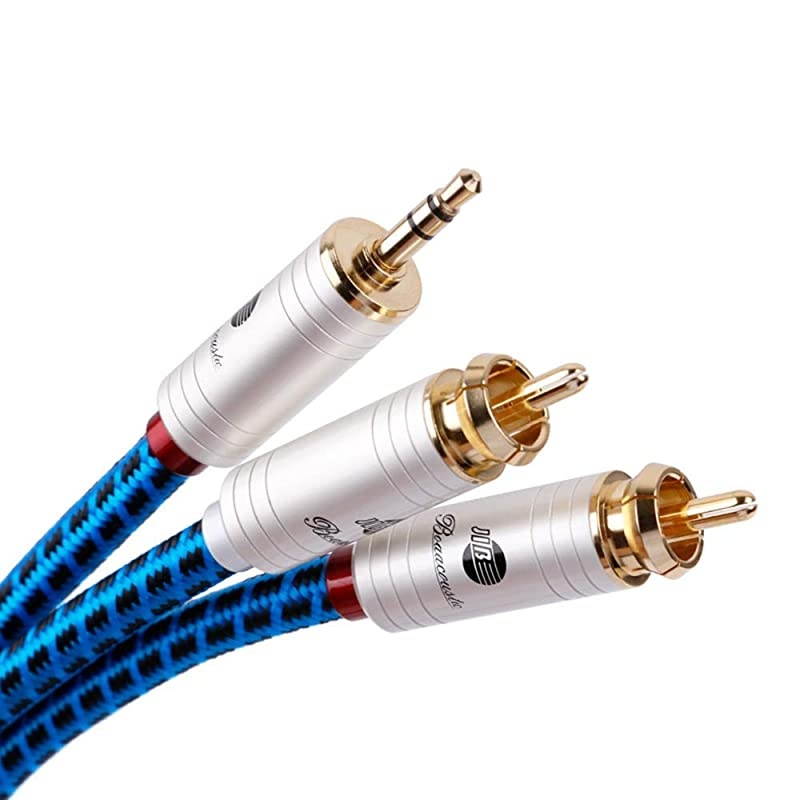 JIB  Blueberry Series 6N OCC 35MM Male to 2RCA Male HighEnd HiFi Cable 98ft3M