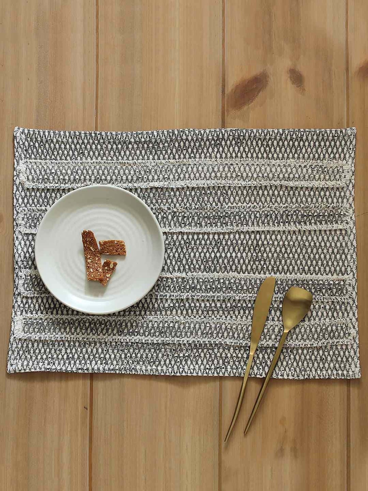 Crayton Hexagon Beige Geometric MDF Coaster - Set of 4