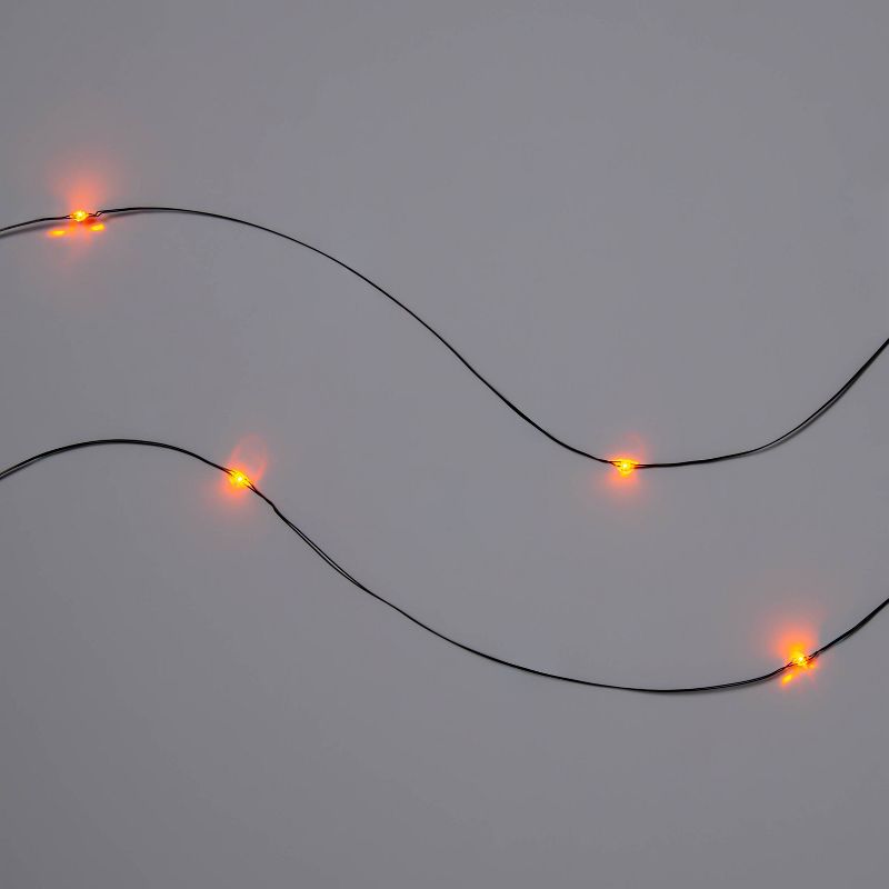 10ct Orange LED Battery-Powered Dewdrop Fairy String Lights with Timer - Hyde & EEK! Boutique™