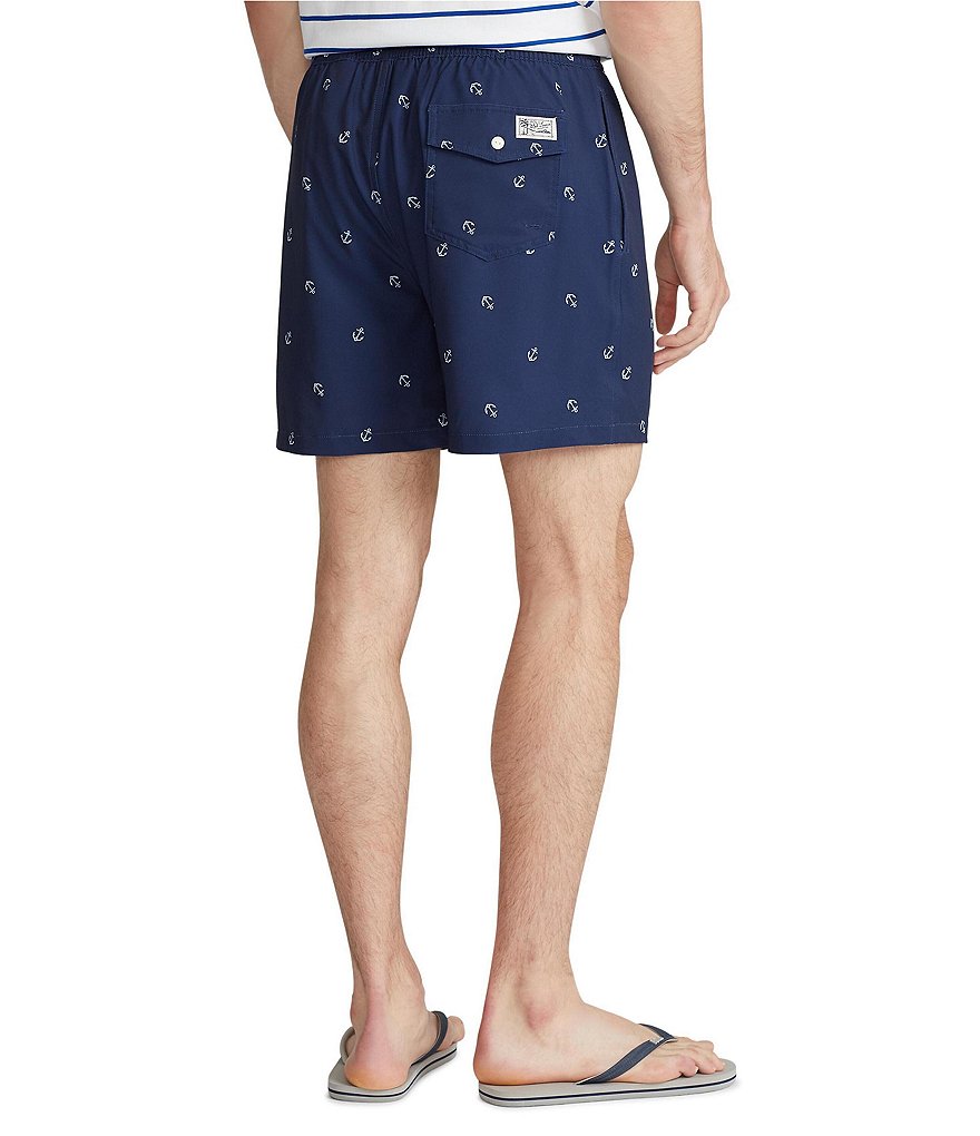 Polo Ralph Lauren Resort Anchor 5 3/4#double; Inseam Traveler Swim Trunks