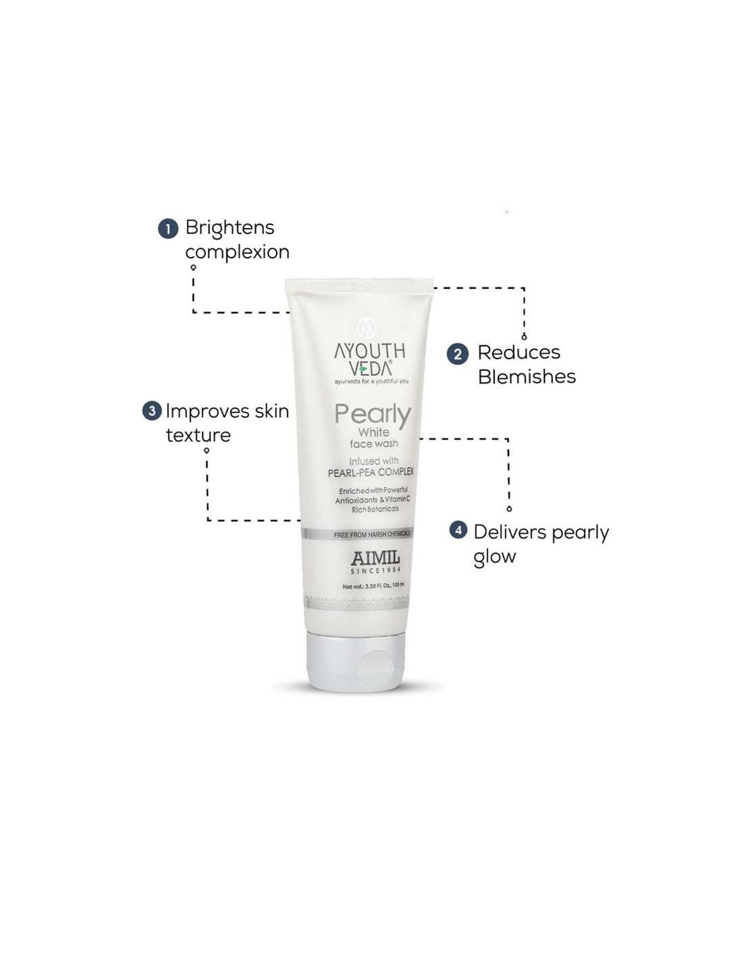 AyouthVeda Pearly White Face Wash - 100 ml