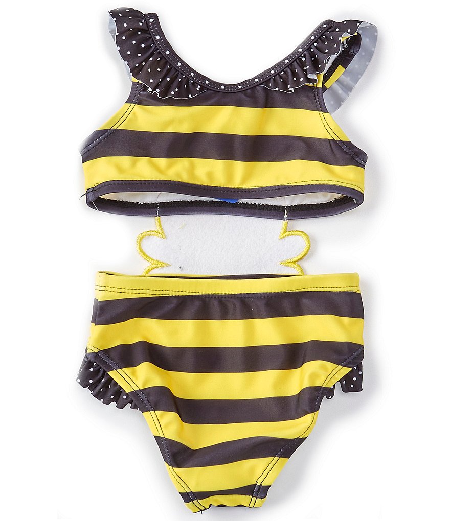 Baby Starters Baby Girls 3-24 Months Bumble Bee Two-Piece Swimsuit