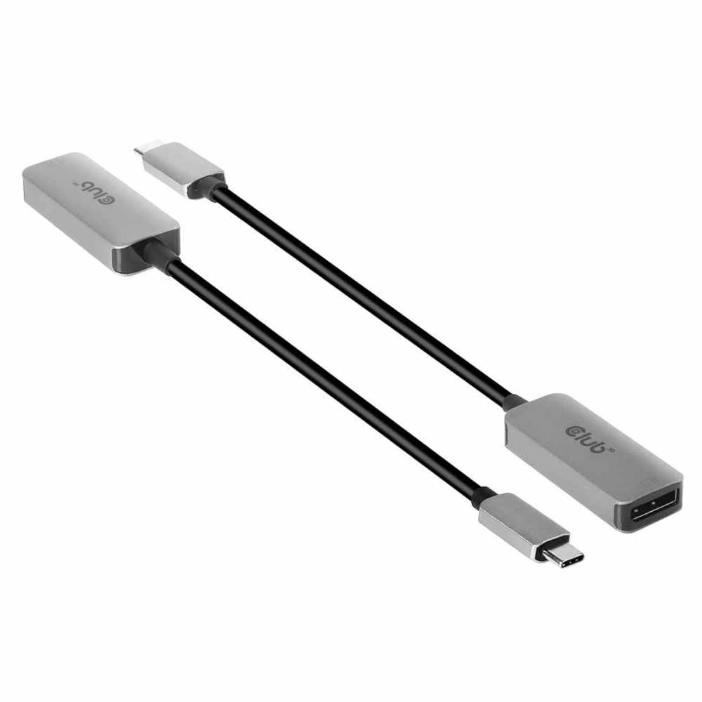 Club3D USB-C to DP 1.4 8K60HZ DSC 1.2 HDR HBR3 Active Adapter Gray Adapters