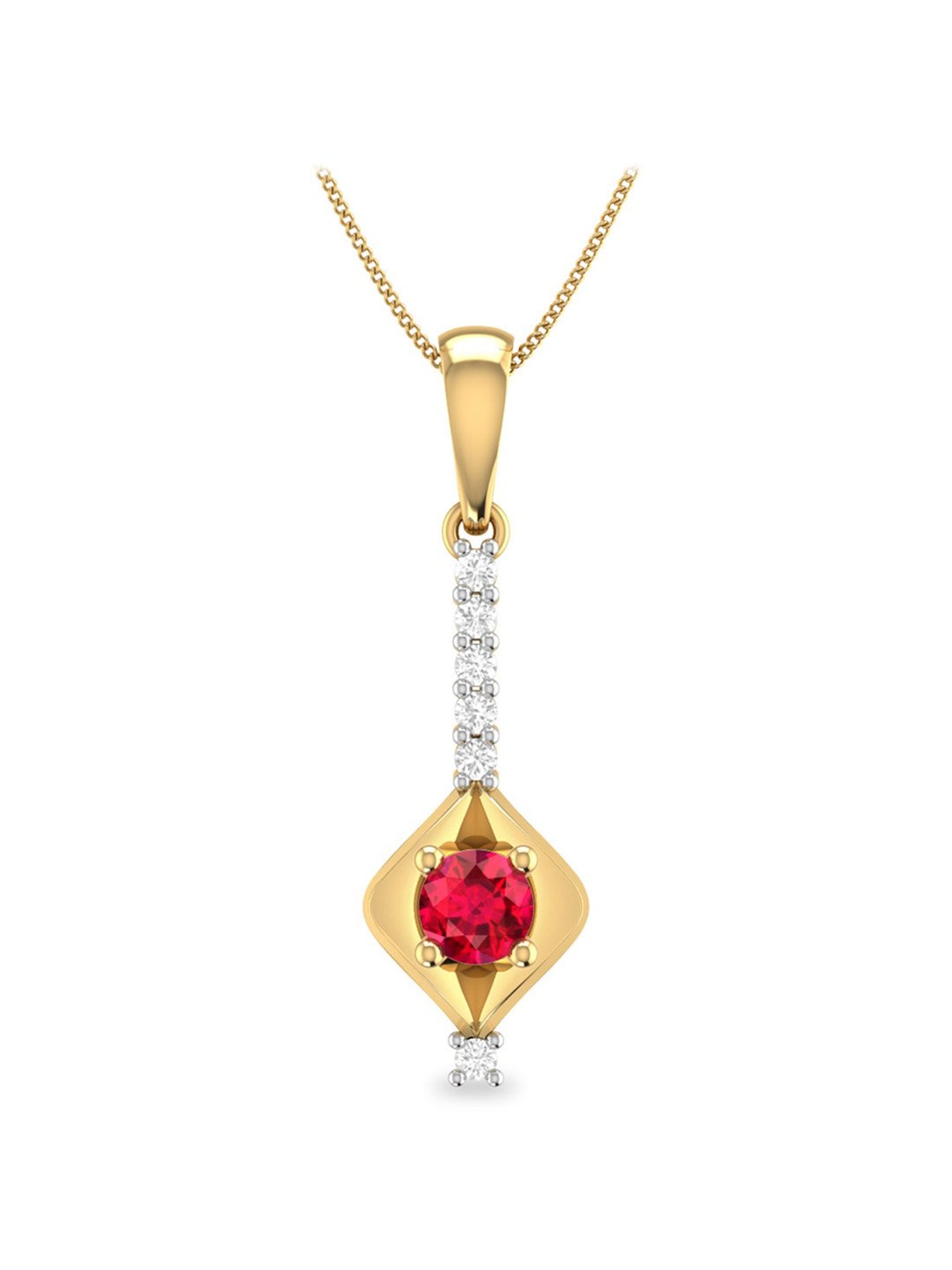 PC Jeweller Devland 18k Gold Pendant without Chain for Women