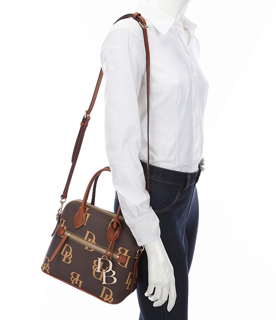 Dooney & Bourke Signature Monogrammed Collection Domed Satchel Bag