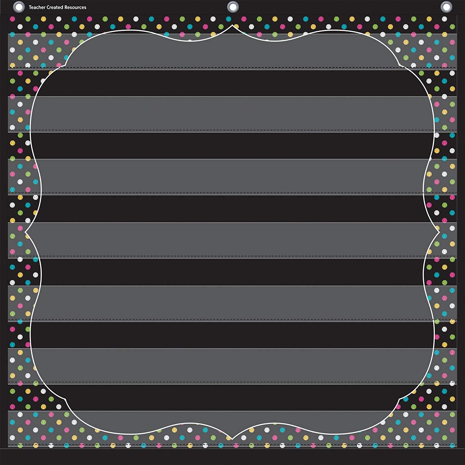 Teacher Created Resources Chalkboard Brights 7 Pocket Chart (20742)