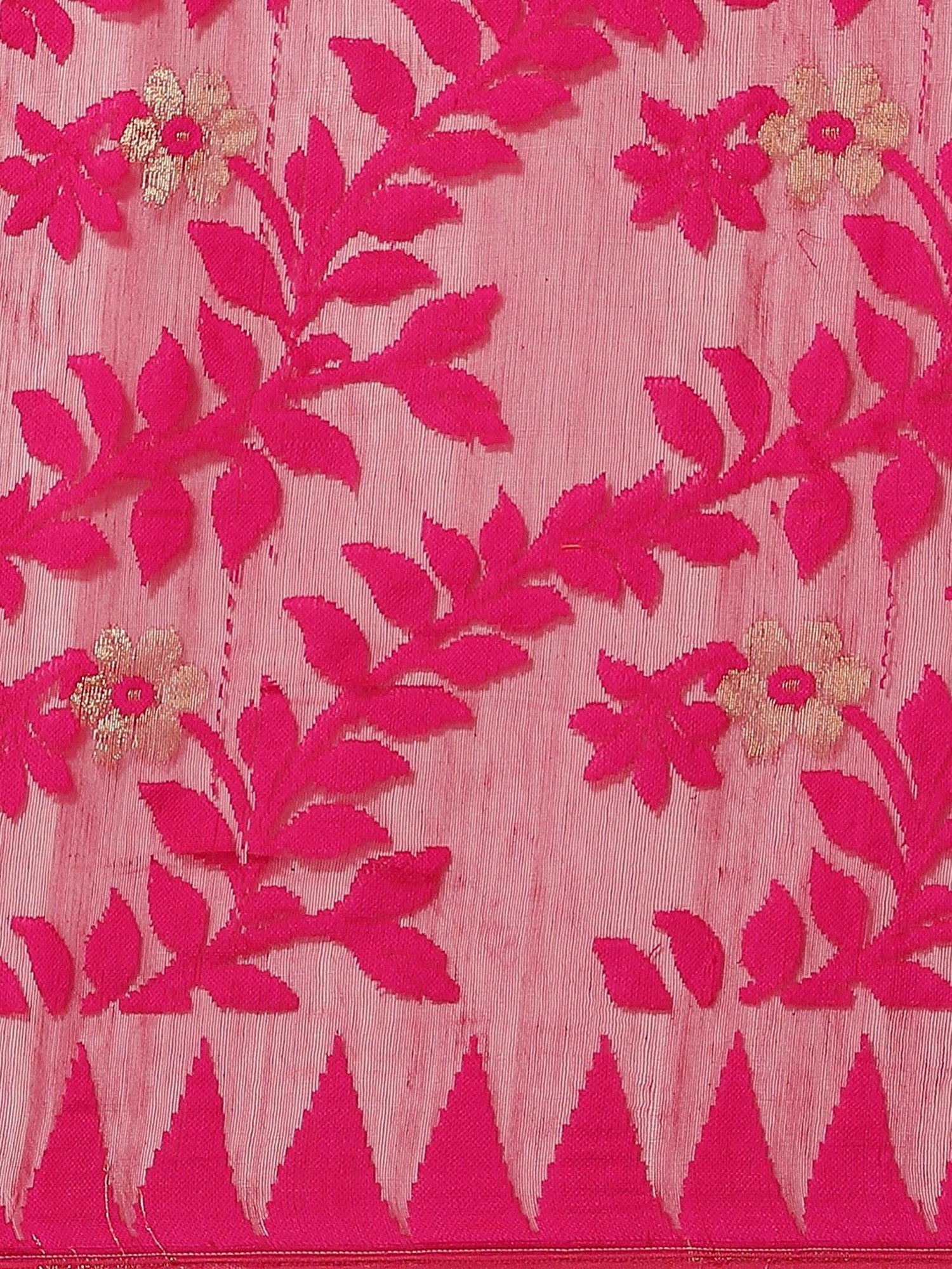 Kalakari India Pink Woven Saree