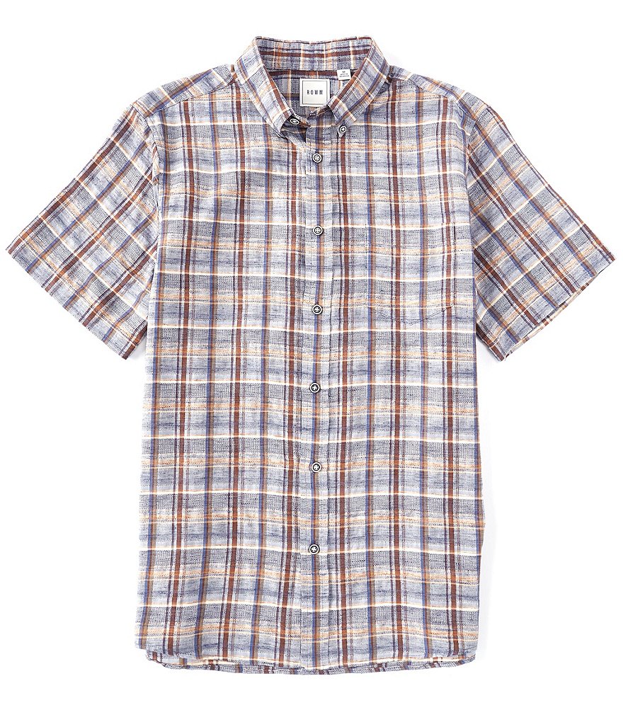 Rowm Short Sleeve Plaid Sportshirt