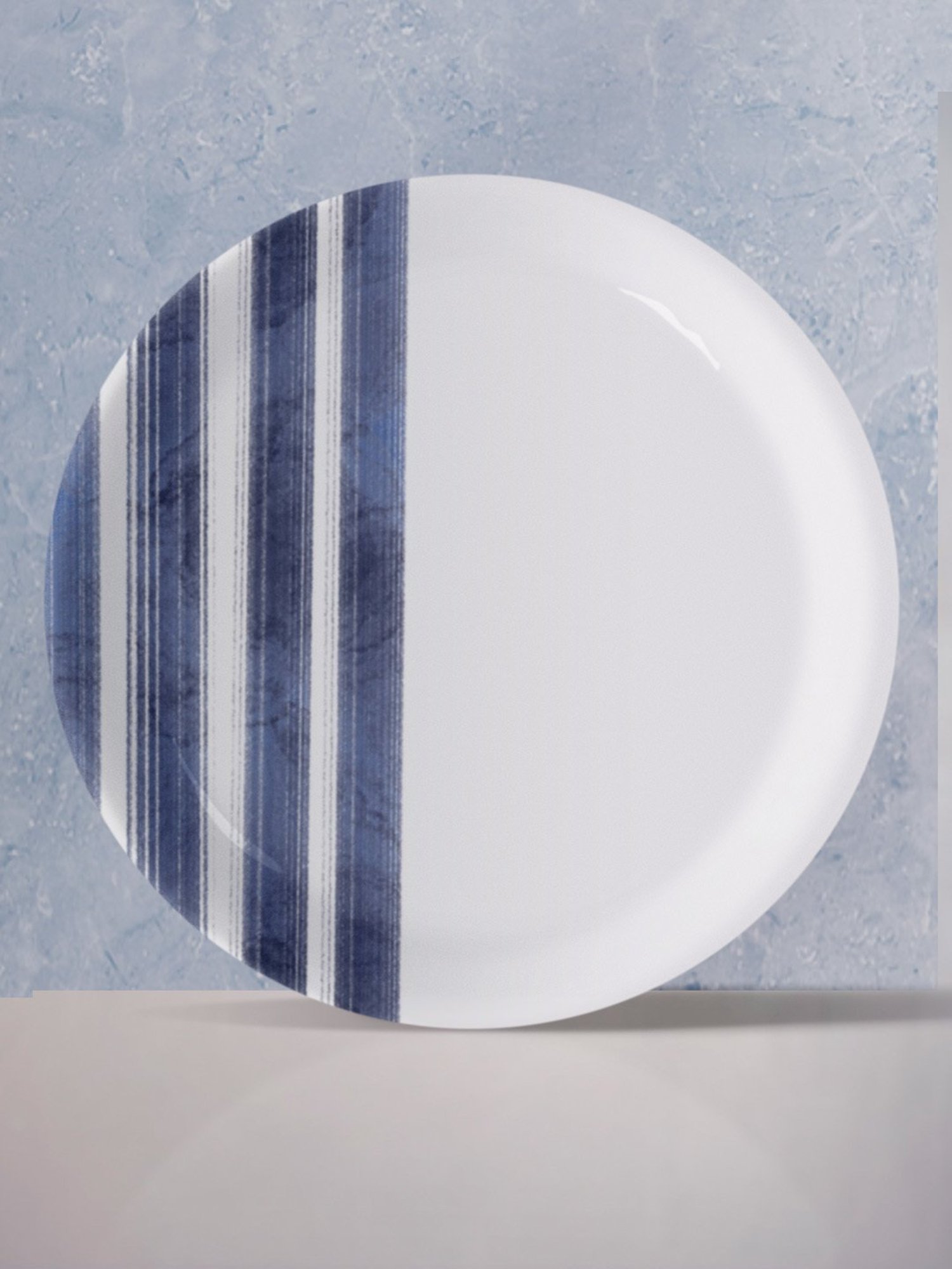 Nestroots Coastal Calm Blue & White Porcelain Decorative Wall Plate
