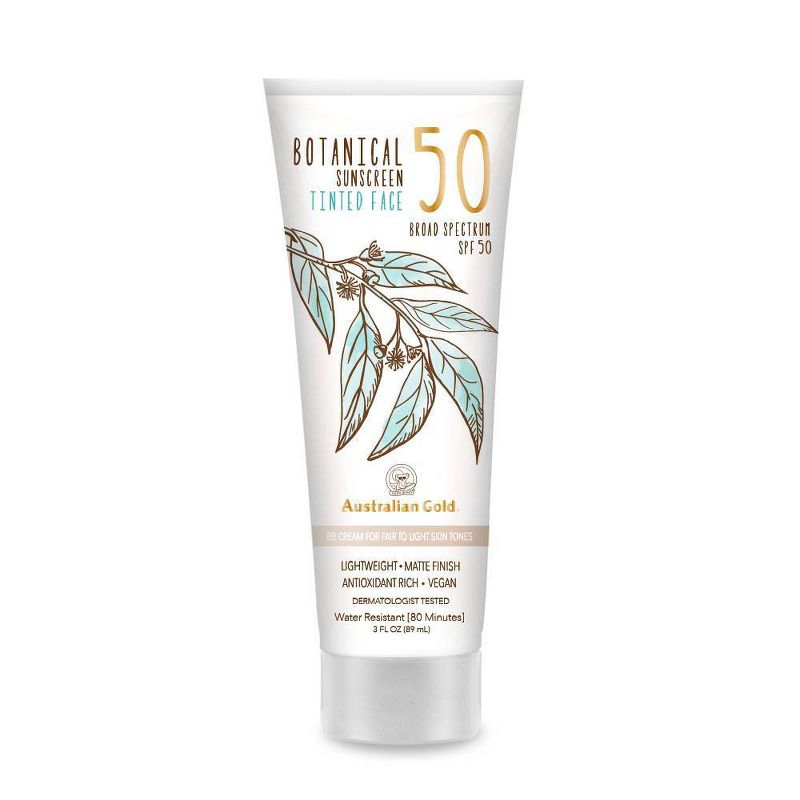 Australian Gold Botanical Tinted Face Sunscreen Lotion - Fair - SPF 50 - 3 fl oz