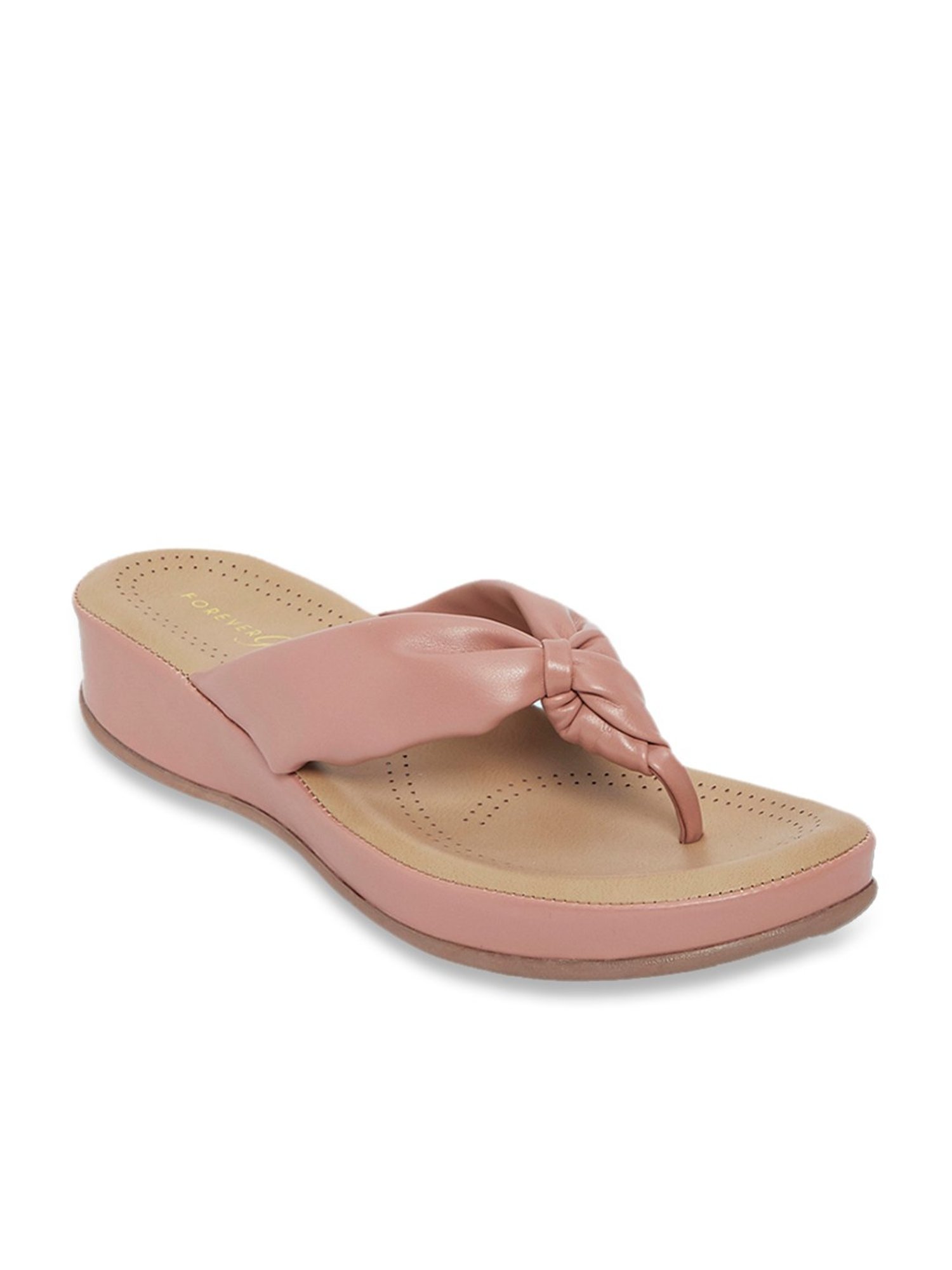 Forever Glam by Pantaloons Women's Blush Thong Wedges