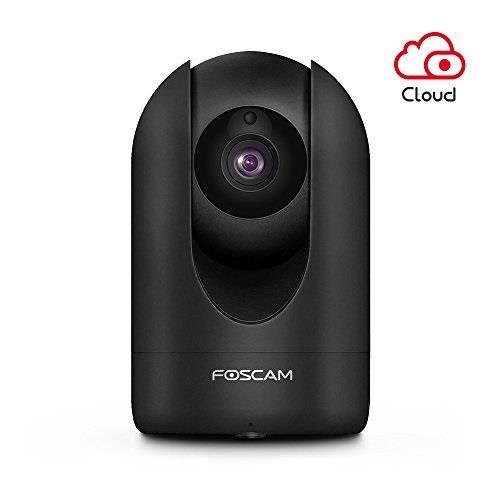 foscam full hd 1080p wifi ip camera, 2mp indoor pan/tilt home security surveillance camera with night vision, twoway audio, motion/sound detection, free image/video cloud service available, r2c black