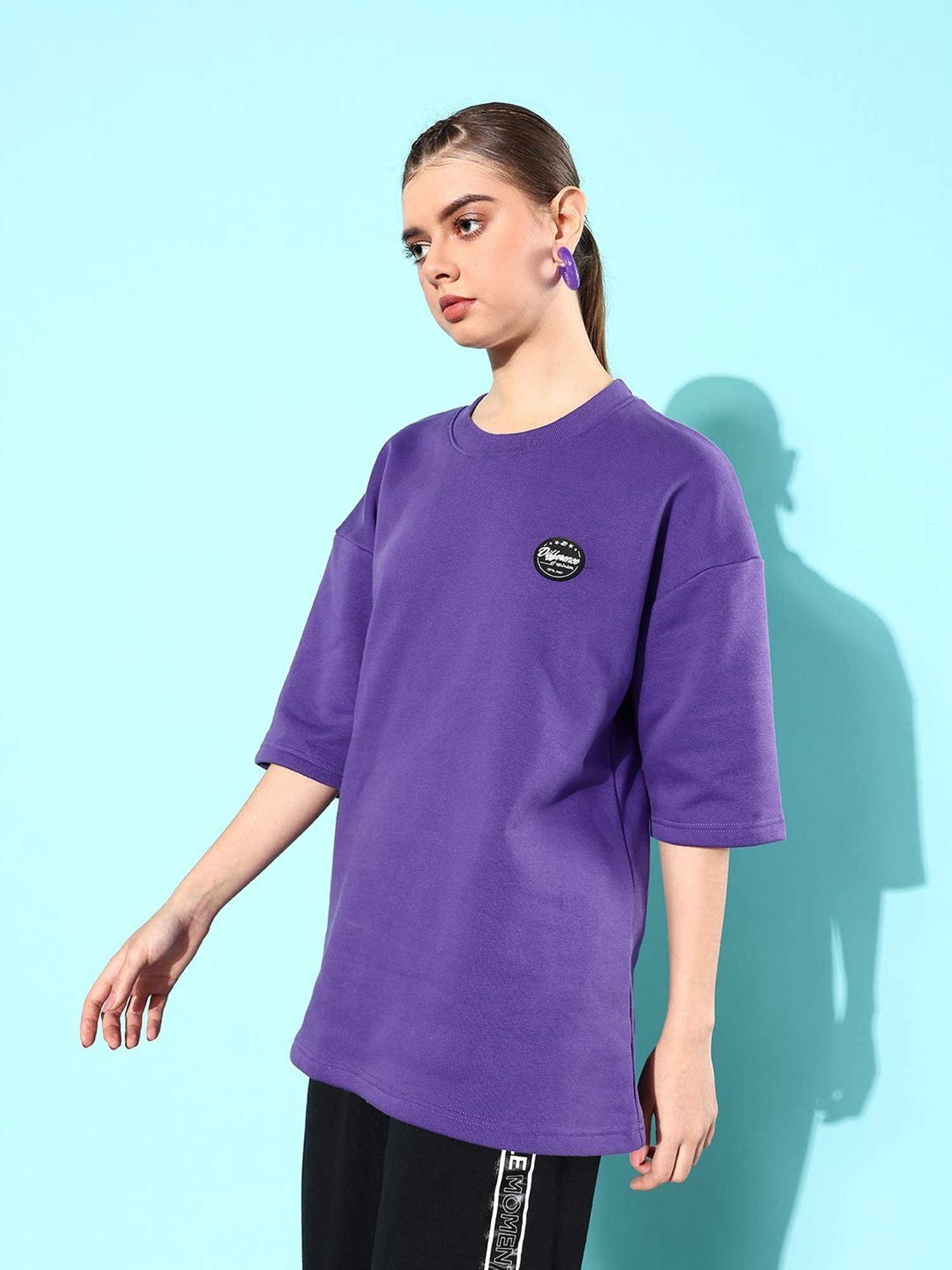 Difference of Opinion Violet Fleece Oversized Sweatshirt