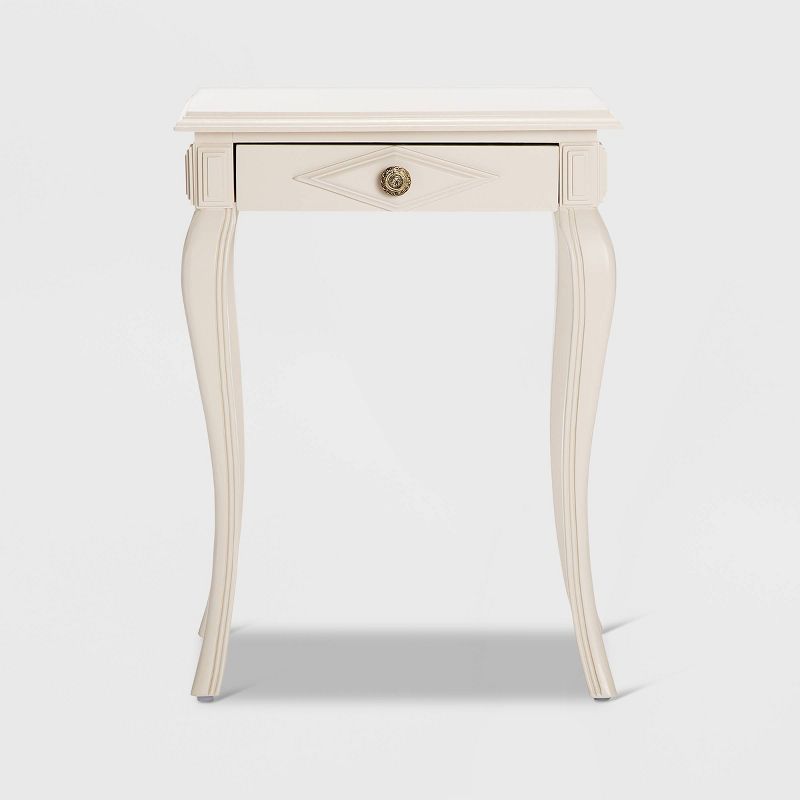 Collins Side Table with Drawer Cream - Finch