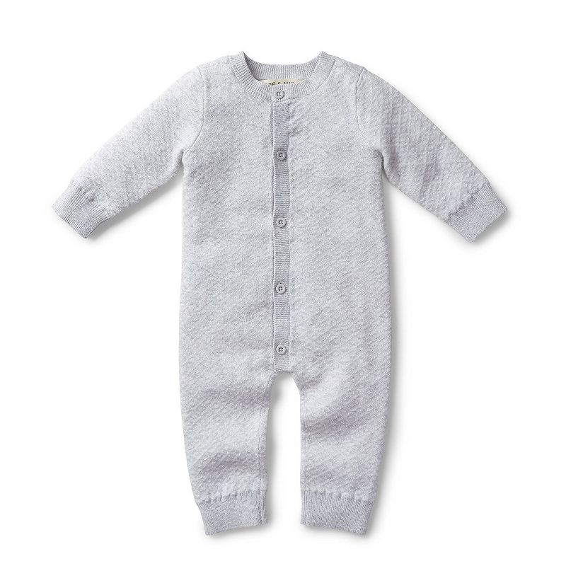 Hope & Henry Baby Layette Ivory Romper Size 0-3 Months, Grey, 0-3 Months