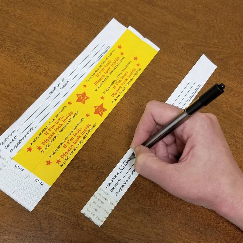 Kenson Kids Travel ID Bands, 25ct