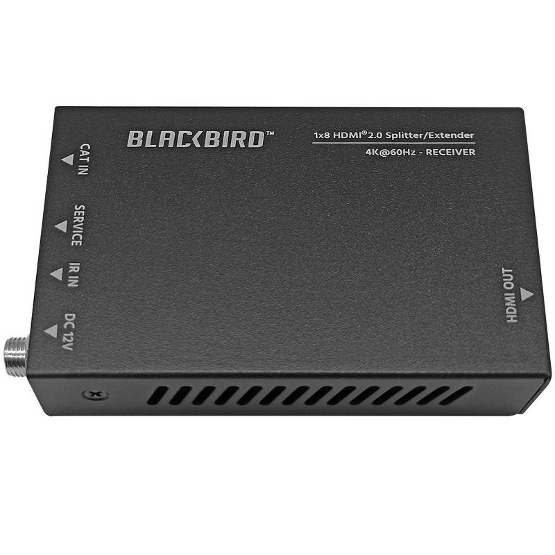 Monoprice Blackbird 4K HDMI 2.0 1x8 Splitter Extender Complete Solution Kit-- 18Gbps, HDR, 4K@60Hz, YCbCr 4:4:4, HDCP 2.2, Cat6/6a/7 with IR, Loop