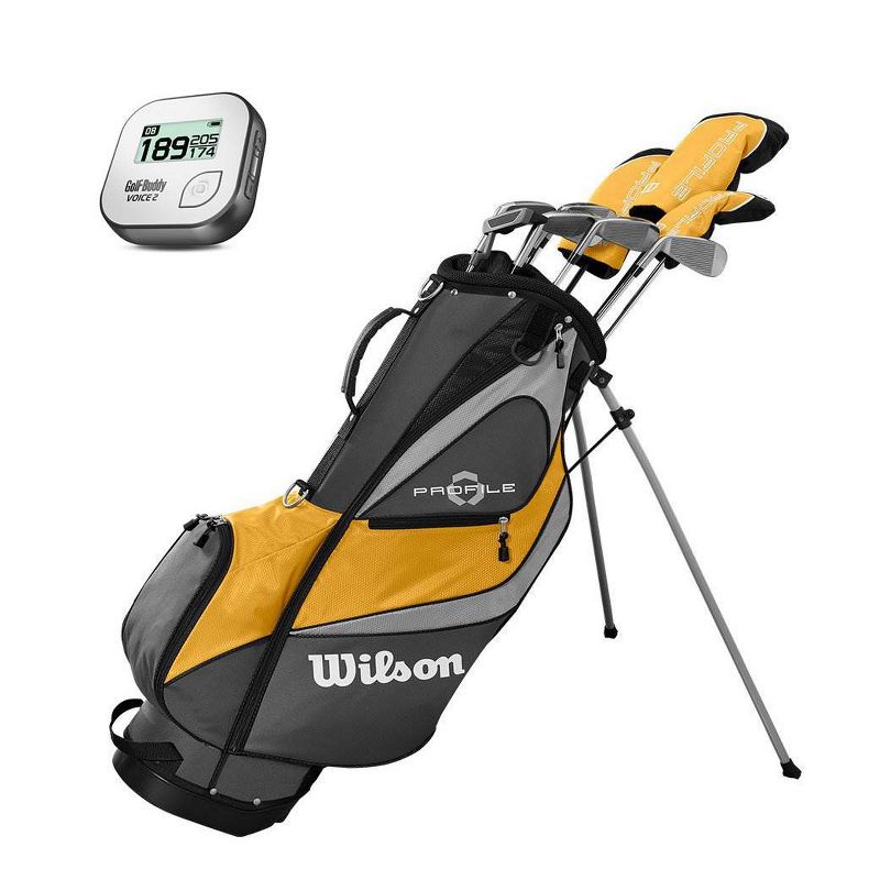 Wilson Profile XD Mens RH Graphite Steel Golf Club Stand Bag Set and Rangefinder
