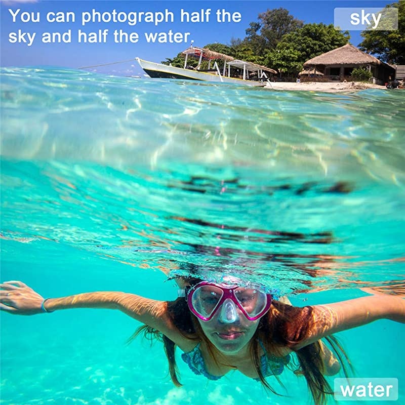 Port for GoPro Hero 8 Black Diving Transparent GoPro Lens Waterproof Housing with Floaty Hand Grip Underwater Case for GoPro Accessories for GoPro Hero Eight