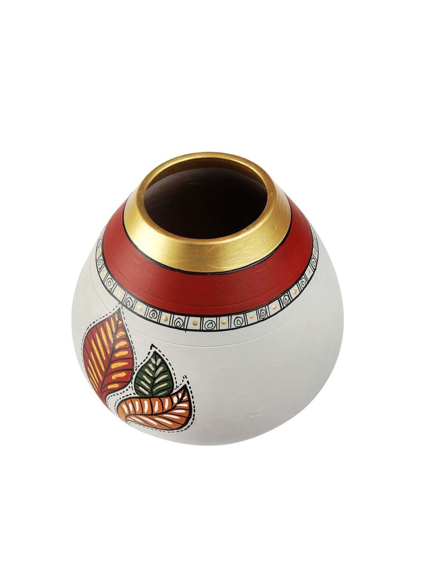 VarEesha Grey & Red Terracotta Flowe Vase