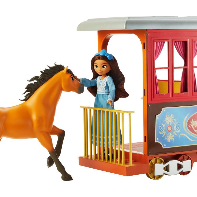 Spirit Untamed Lucky's Train Home Playset with Lucky Doll, Train & Figure Set