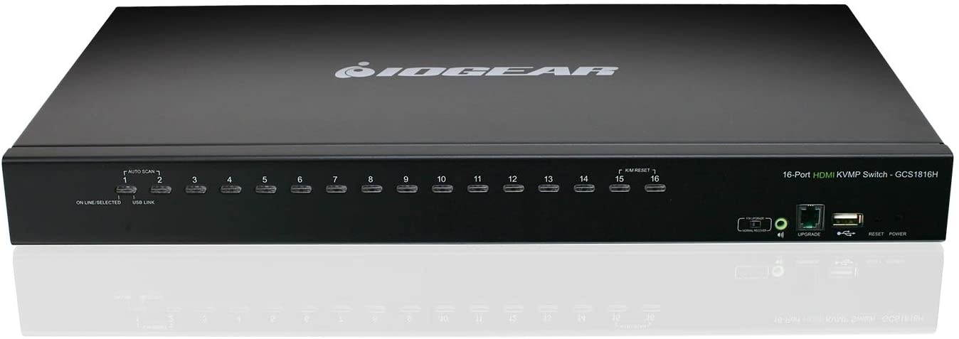 IOGEAR 16-Port USB HDMI KVM Switch &ndash; OSD &ndash; Cascade &ndash; w/Full USB KVM Cable Set (TAA) GCS1816HKITU