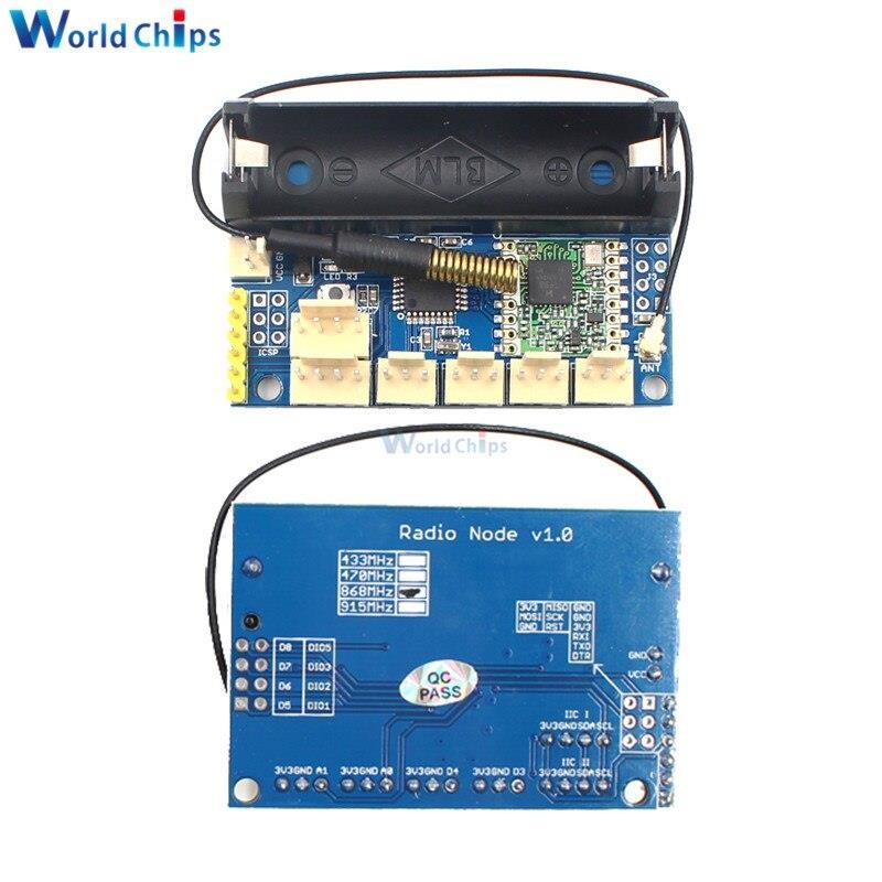 5PCS 868mhz LoRa Radio Node V1.0 IOT Wireless Transmission Lora Module RFM95 SX1276 for Arduino ATmega328P 3.7-12V uFL Antenna