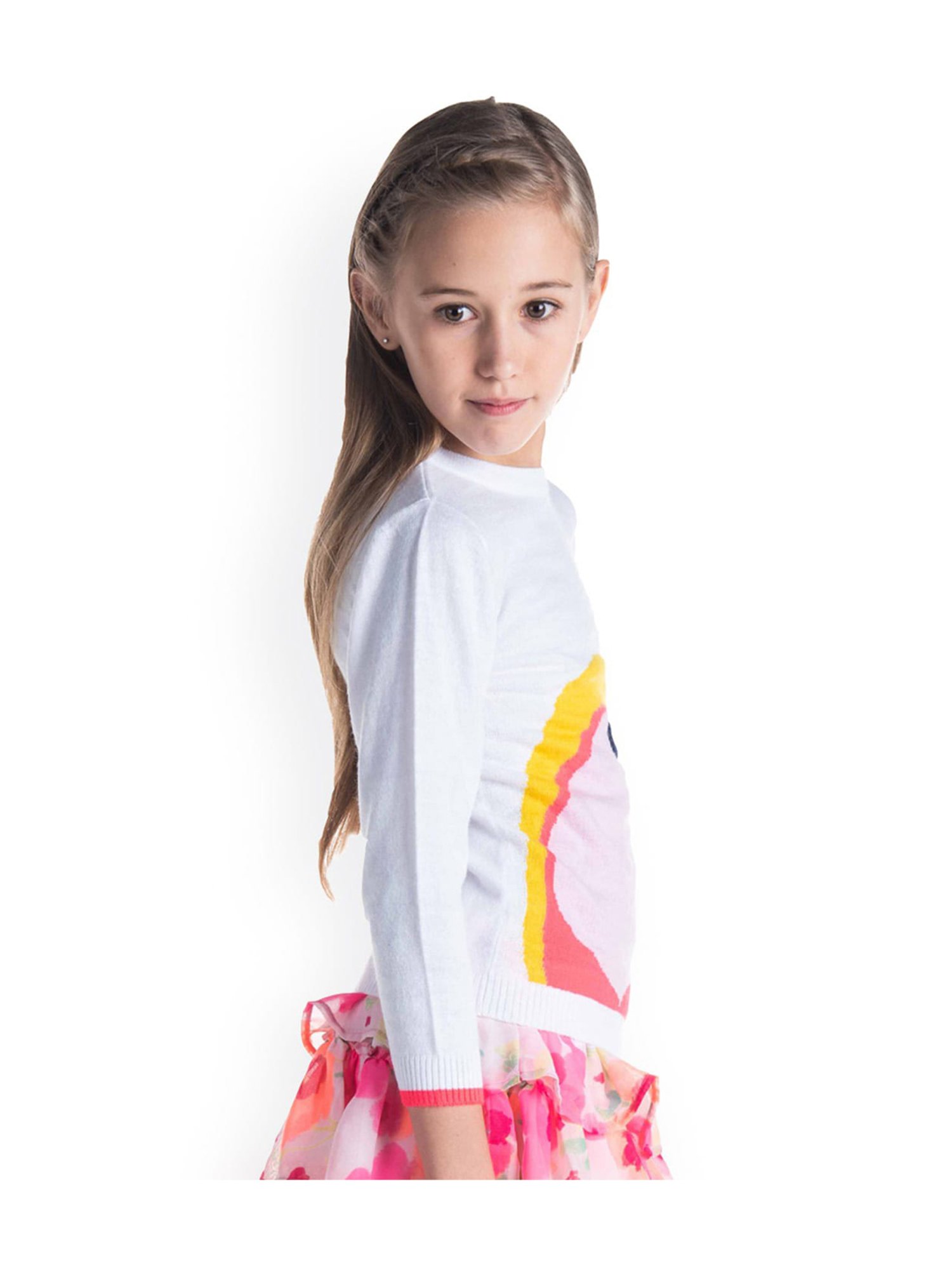 Cherry Crumble By Nitt Hyman Kids White Printed Sweater