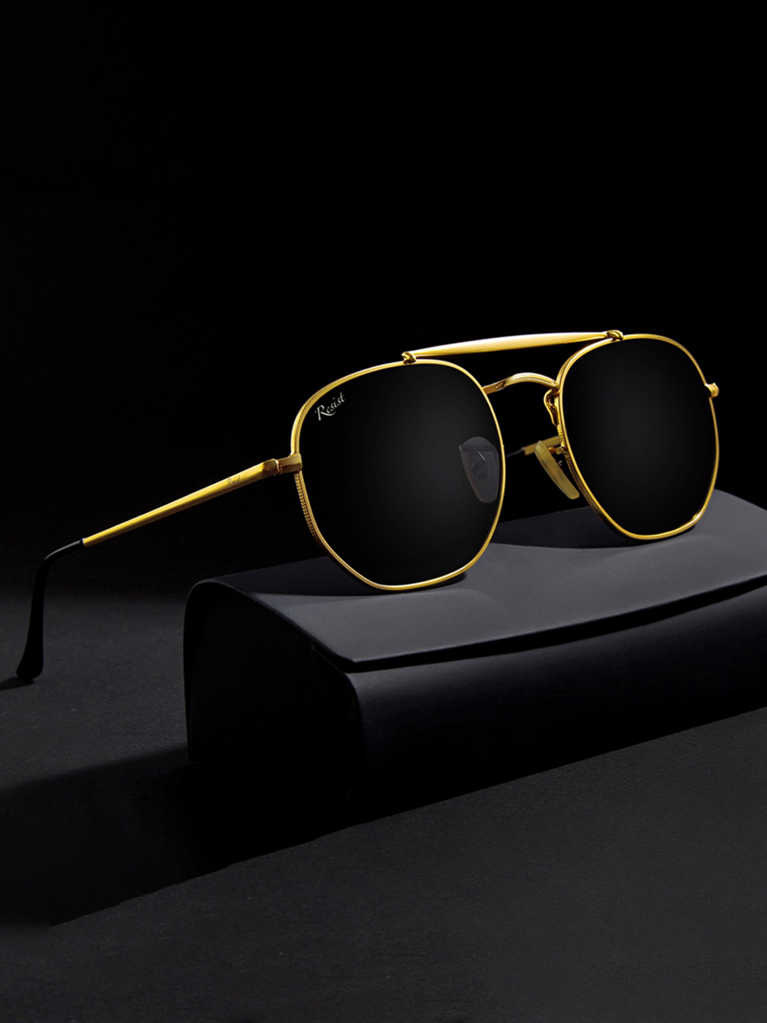 Resist Eyewear Black UV Protection Unisex Sunglasses