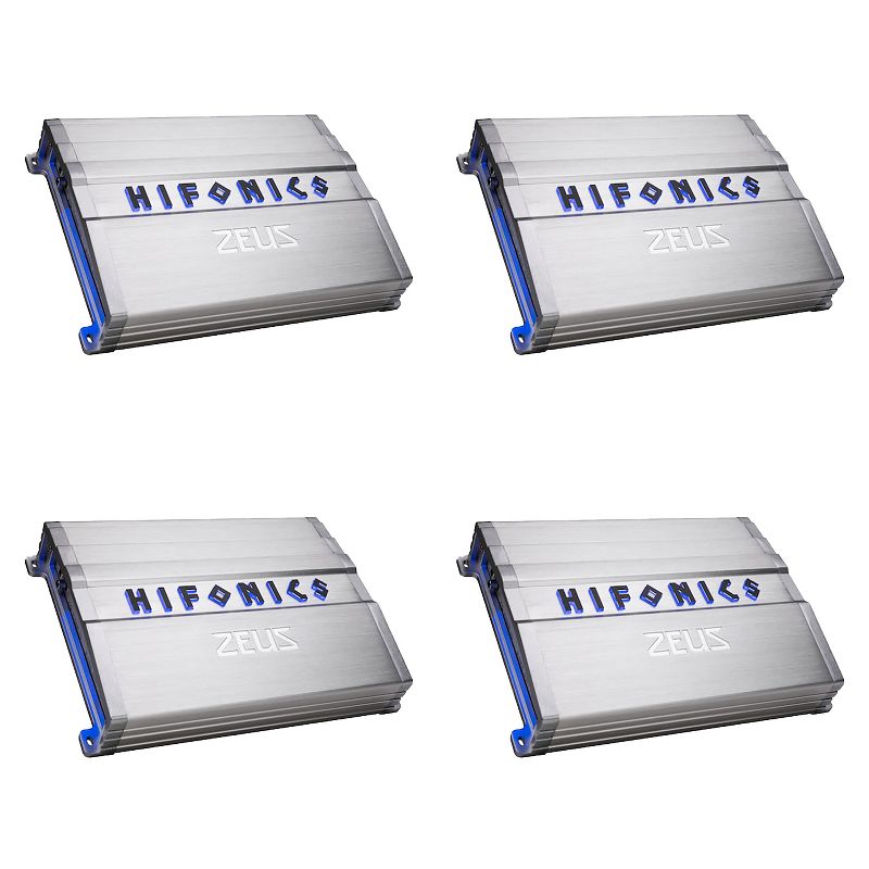 Hifonics ZG-2400.1D Zeus Gamma 2400W Max Class D Monoblock Car Audio Amplifier (4 Pack)