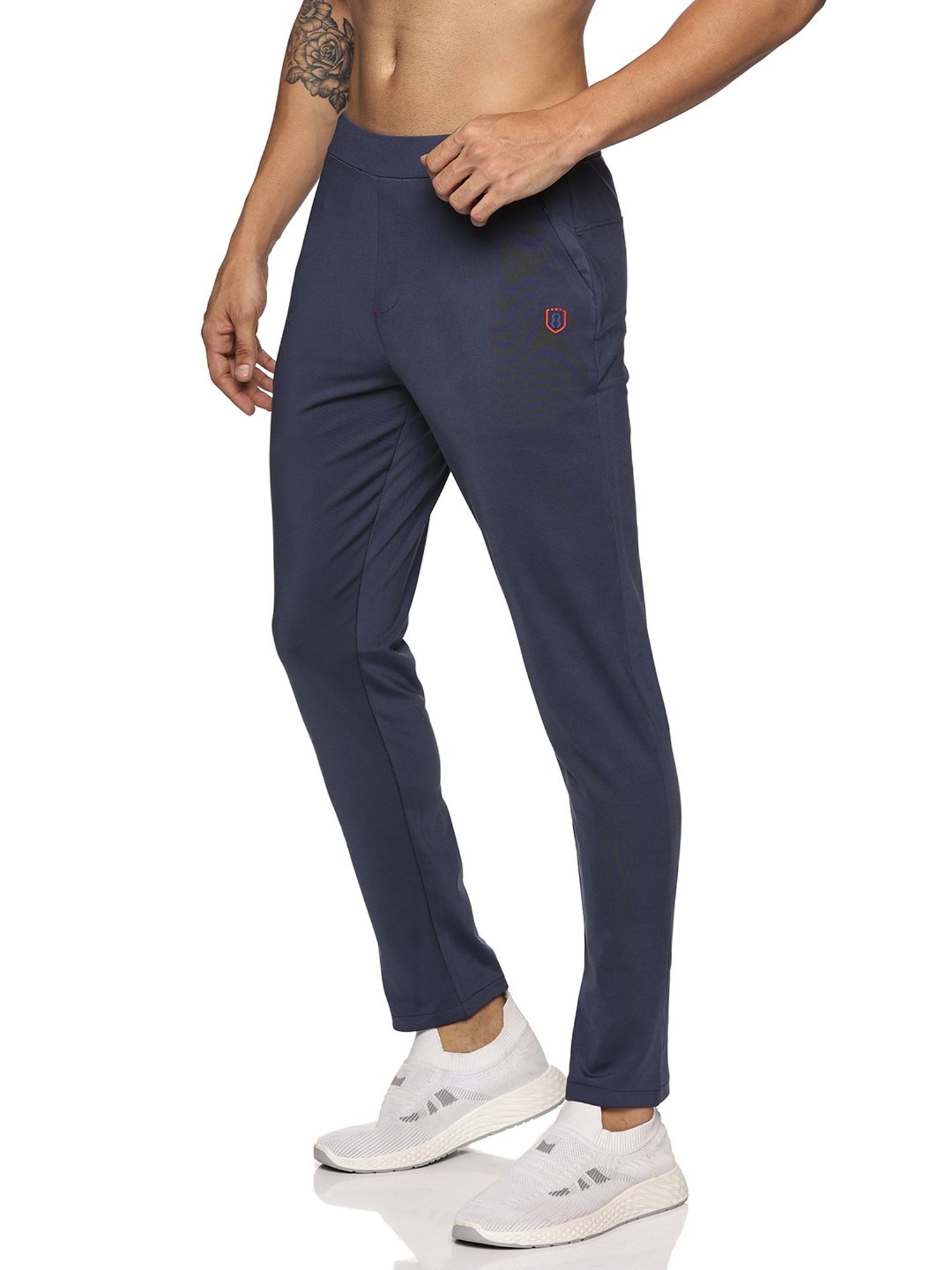 DOMIN8 Men Slim Fit With Coin Pocket Workleisure Pants(Navy)