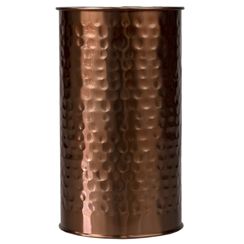 Home Basics Hammered Steel Utensil Holder, Copper