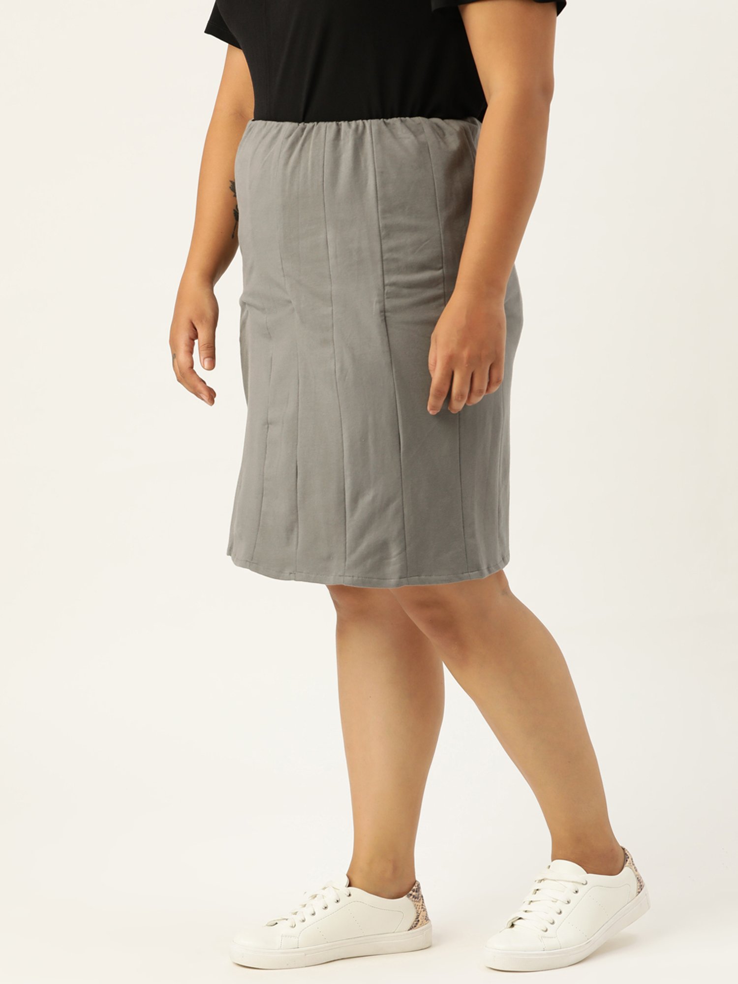 theRebelinme Grey Circular Mini Skirt