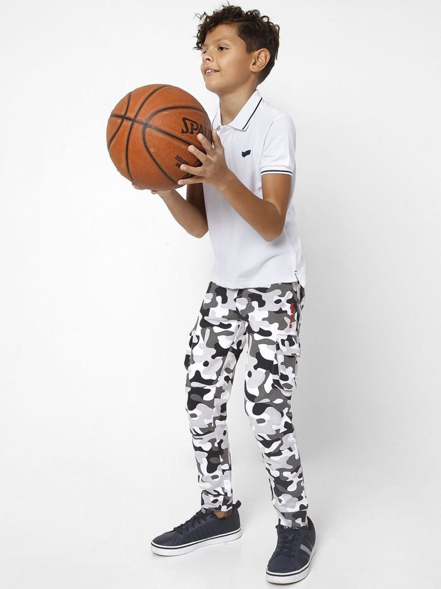 Gas Kids White Slim Fit Polo T-Shirt