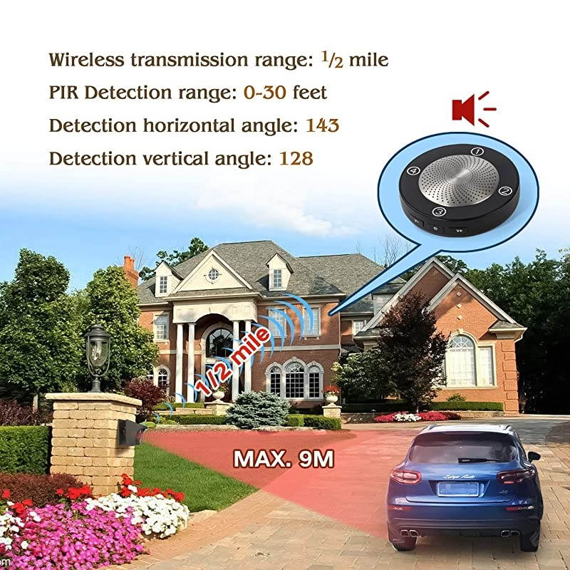 Mile Long Range Solar Wireless Driveway Alarm Outdoor Weather Resistant Motion Sensor amp DetectorSecurity Alert SystemMonitor amp Protect Outside PropertyNo Need to Replace Battery