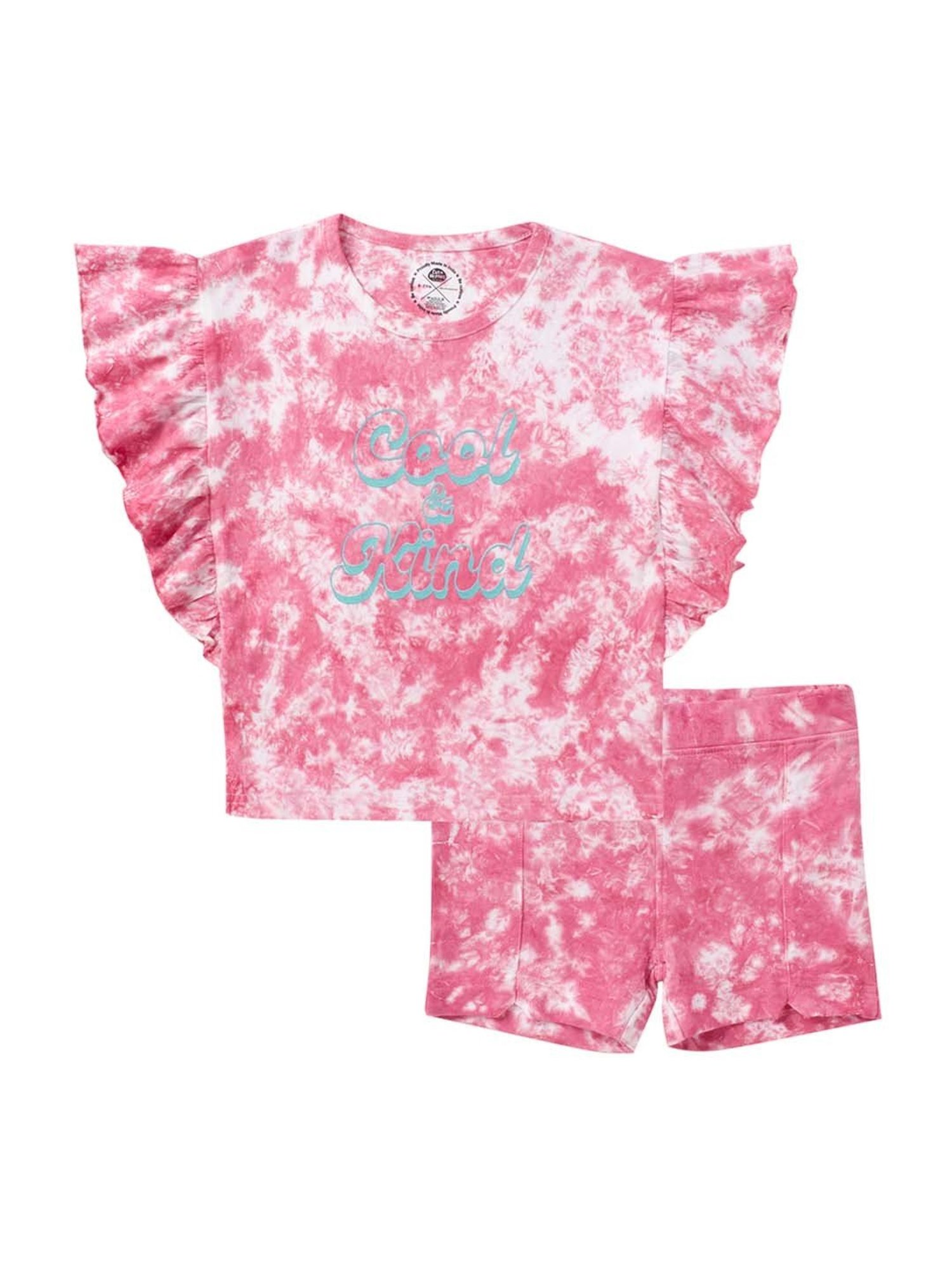 Cub McPaws Kids Multicolor Cotton Over Dyed T-Shirt Set