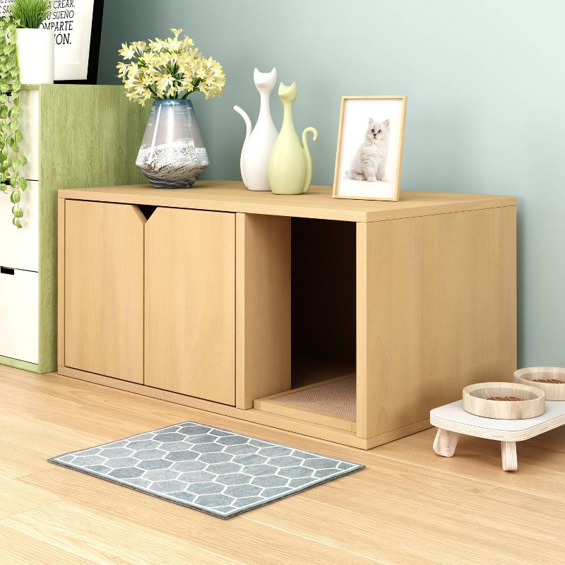 K&H Pet Products 3994 Thermo Outdoor Water Resistant Safe Escape Heated Kitty House with 2 Door Flaps For Feral and Outdoor Cats, Barn Red, Black