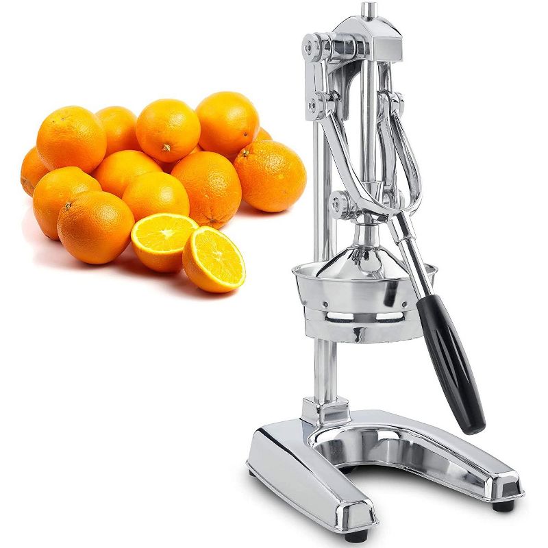 Zulay Kitchen Premium Commercial Citrus Juicer - Extra Tall Chrome