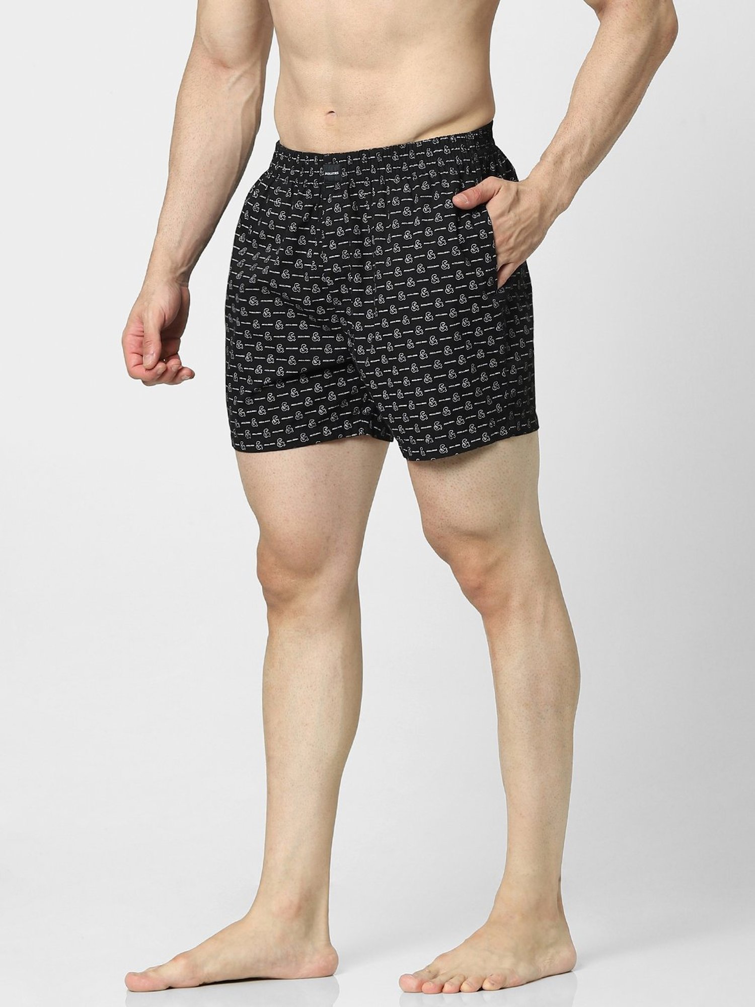 Jack & Jones Black Printed Boxers