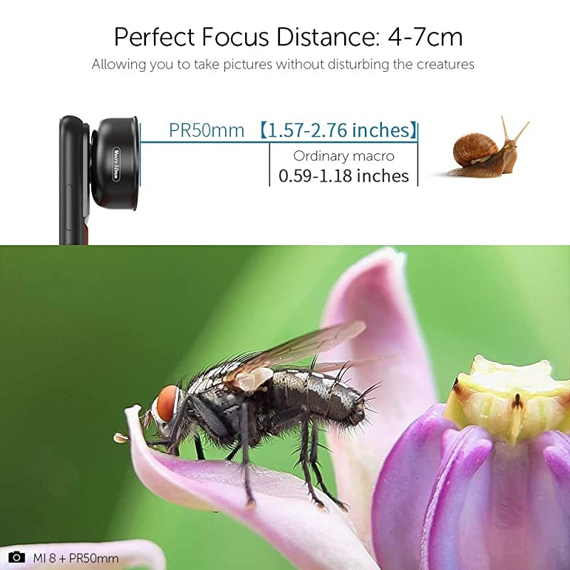 Professional Macro Photography Lens for Dual Lens/Single Lens iPhone,Pixel,Samsung Galaxy Smartphones
