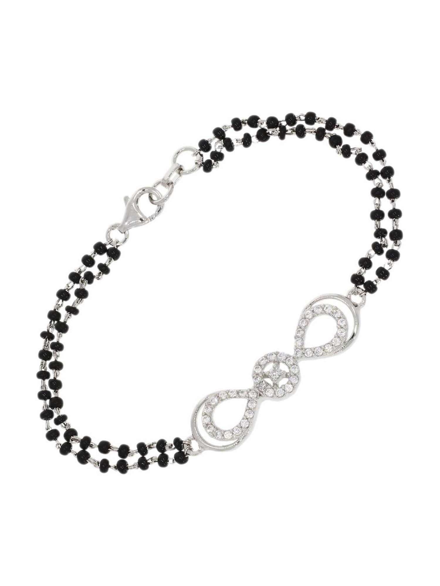 Anayra 92.5 Sterling Silver Mangalsutra Bracelet for Women